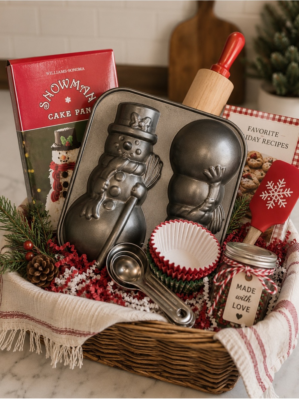 NWT Williams-Sonoma 3-D Snowman Cake Pan by Nordic Ware Holiday Baking Mold USA